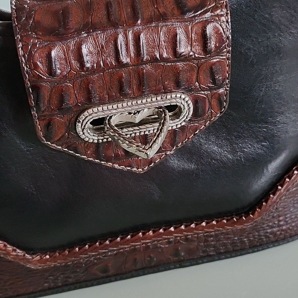 Brighton Black and Brown Shoulder Bag - Picture 6 of 14